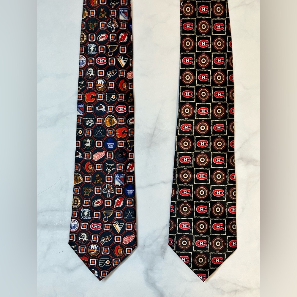 2x NHL Team Logo Ties